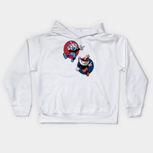 cuphead and mugman Kids Hoodie